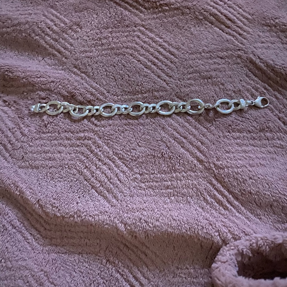 Sterling silver chain link bracelet